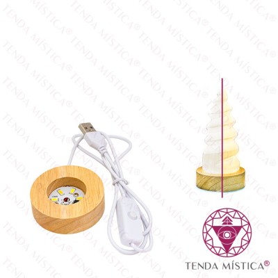 BASE REDONDA LED 6X6X2CM TRI