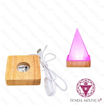 BASE QUADRADA LED 8X8X2CM COL