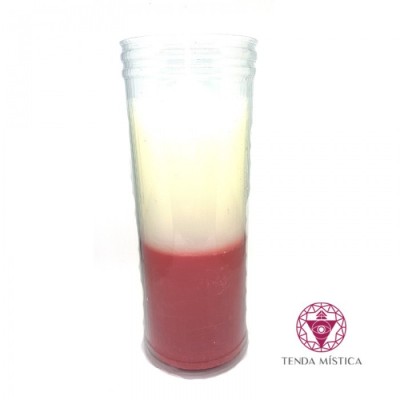 VELAS COPO PLASTICO (BR/VERM)