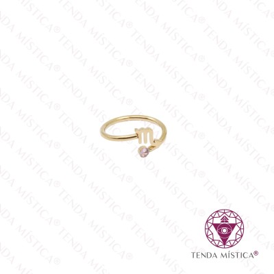 ANEL DOURADO ESCORPIÃO