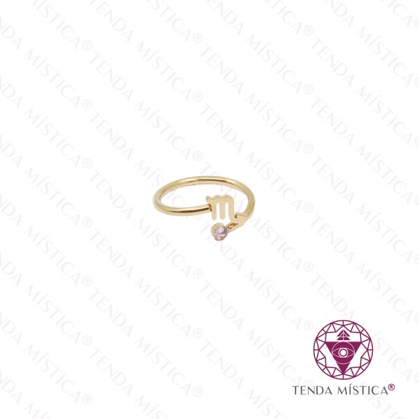 Anel Dourado Escorpião