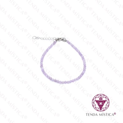 PULSEIRA AMETISTA MULTIFACETADA AÇO