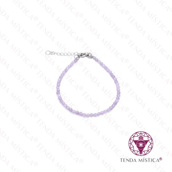 Pulseira Ametista Multifacetada Aço