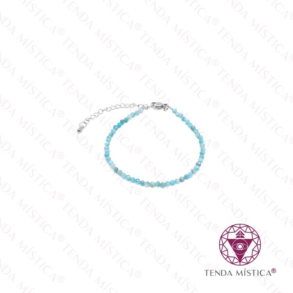 Pulseira Apatite Multifacetada Aço