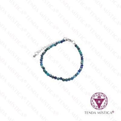 PULSEIRA AZURITE/MALAQUITE MULTIFACETADA AÇO