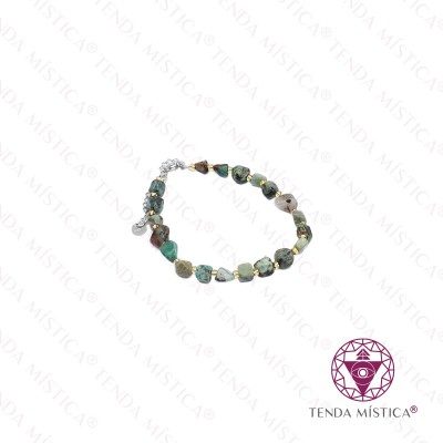PULSEIRA IRREGULAR CRISOCOLA COM AÇO