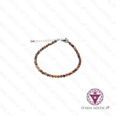 PULSEIRA OLHO TIGRE MULTIFACETADA AÇO