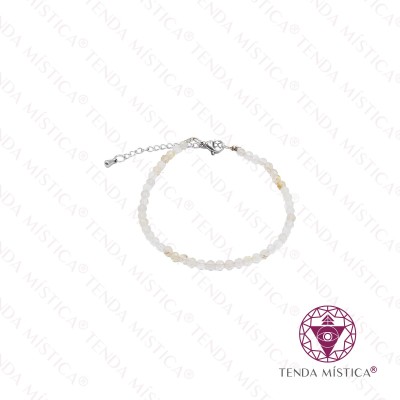 PULSEIRA QUARTZO DOURADO MULTIFACETADA AÇO