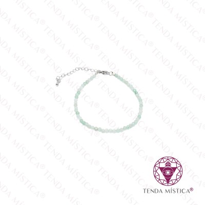 PULSEIRA QUARTZO VERDE MULTIFACEDA AÇO
