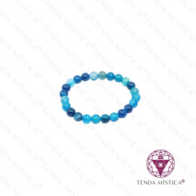 PULSEIRA AGATA AZUL 8MM A