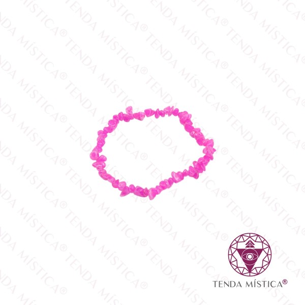 Pulseira Ágata Rosa Chips
