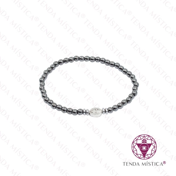 Pulseira Hematite Discos S. Bento