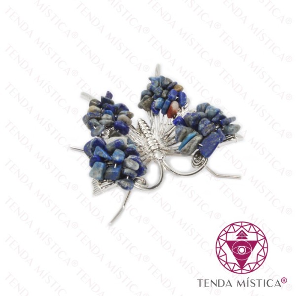 BORBOLETA PRATEADA (LAPIS LAZULI)