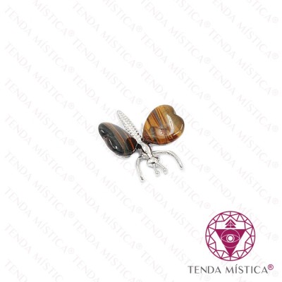 BORBOLETA CORAÇÃO PRATEADO (OLHO TIGRE)