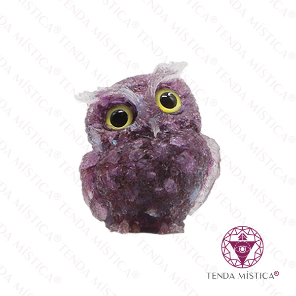 Orgonite Mocho Ametista Olhos Amarelos