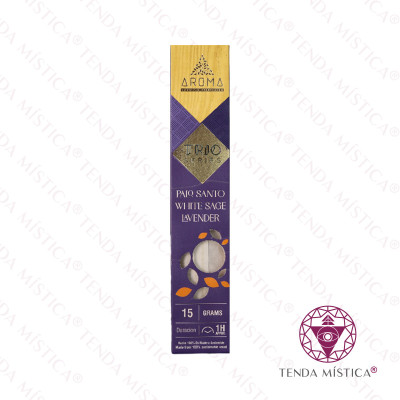 INCENSO AROMA TRIO PAU SANTO/SALVIA/ LAVANDA