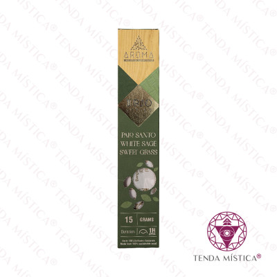 INCENSO AROMA TRIO PAU SANTO/SALVIA/SWEET GRASS
