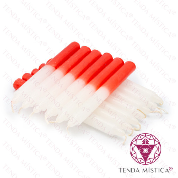 Velas 1Kg Branco e Vermelho