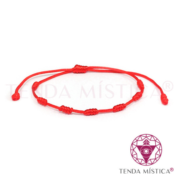 Pulseira 7 Nós Vermelha