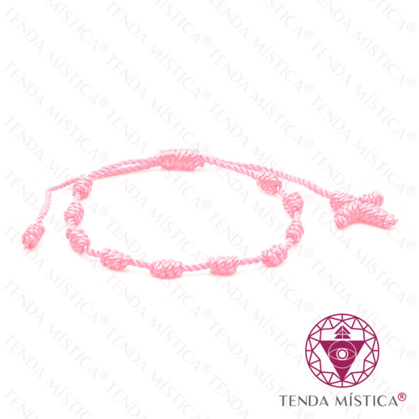 Pulseira 10 Nós Rosa Claro