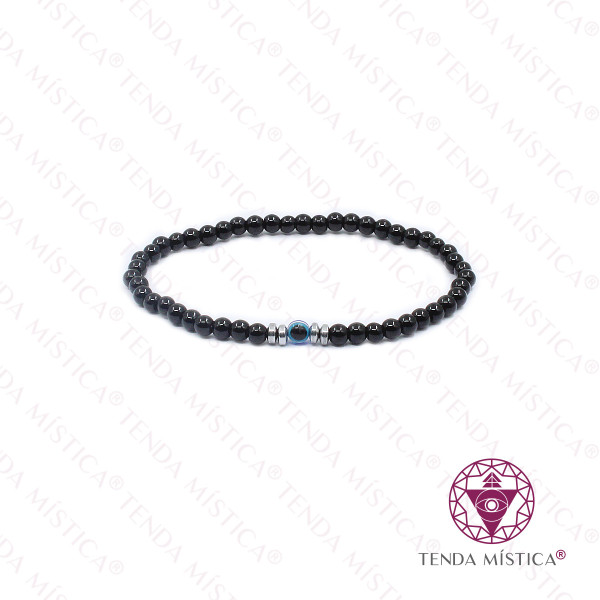 Pulseira Olho Turco Turmalina 4 mm