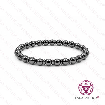 PULSEIRA HEMATITE DISCOS 6MM