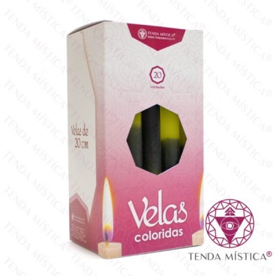 VELAS 20 CM CAIXA 2 CORES