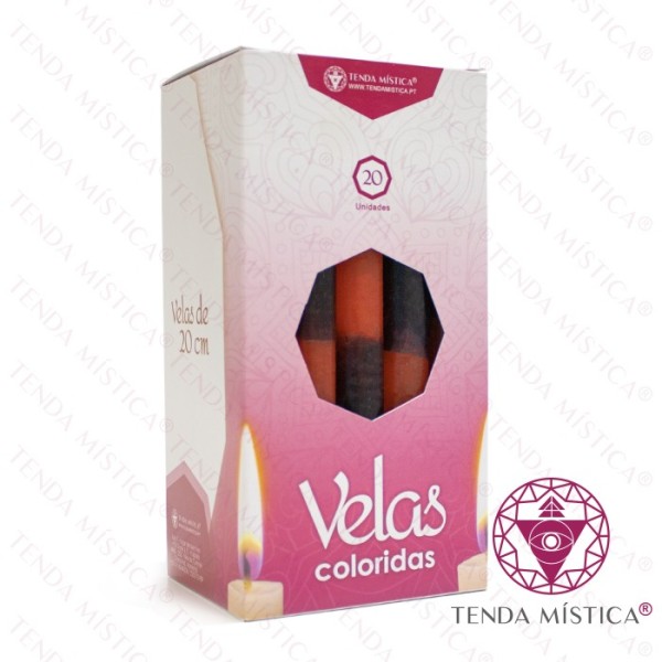 Velas 20cm Preto e Vermelho