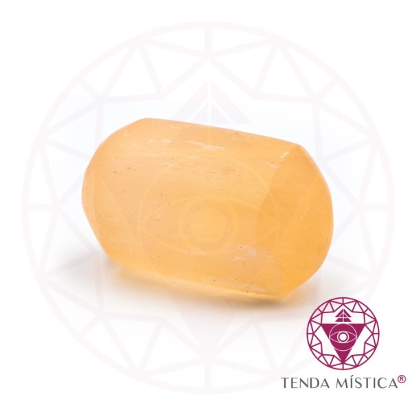 Selenite Tumbled Stone - Laranja