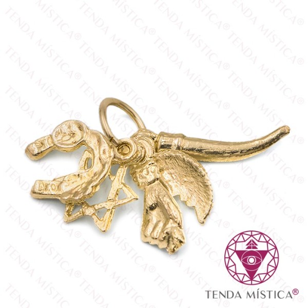 Amuleto Agnus Dei Dourado