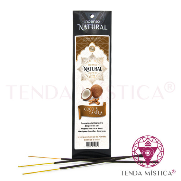 Incenso Natural Coco e Canela