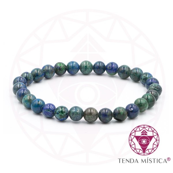 Pulseira Azurite e Amazonite 6mm