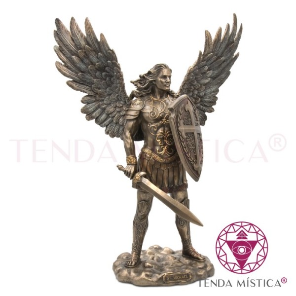 Imagem Resina Bronze Arcanjo Miguel 27.5cm