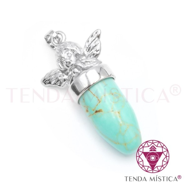 Pendente Anjo Bala Turquesa