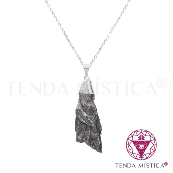 Colar Vassourinha da Bruxa Aço Topo Metal