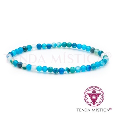 PULSEIRA AGATA AZUL 4MM