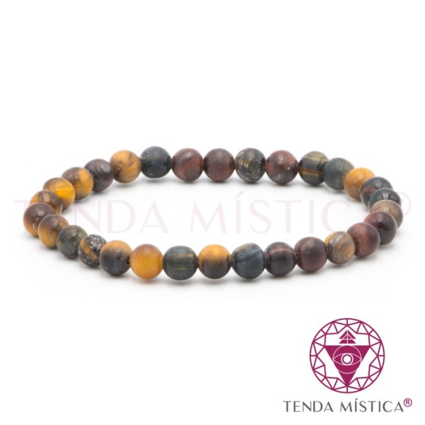 Pulseira Olho de Boi Tigre e Falcão 6mm