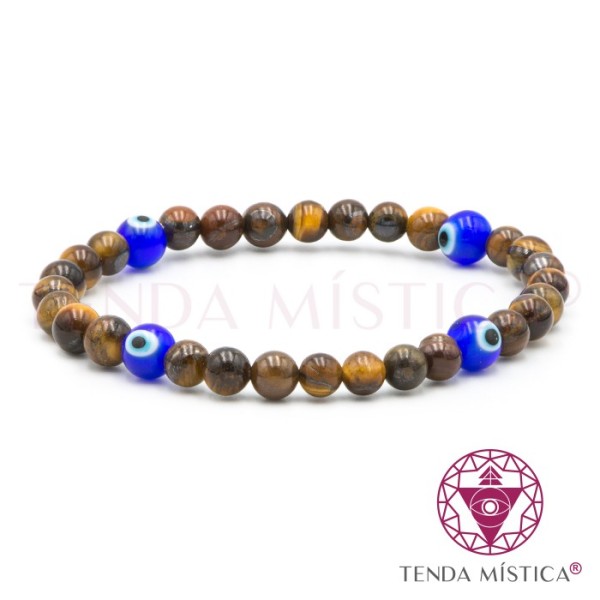 Pulseira Proteção Olho Turco e Olho Tigre