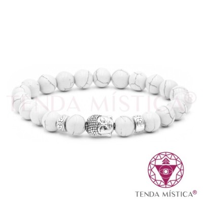 PULSEIRA BUDA HOWLITA BRANCA 8MM