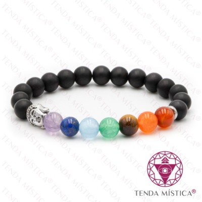 PULSEIRA CHAKRAS ONIX MATE 8MM