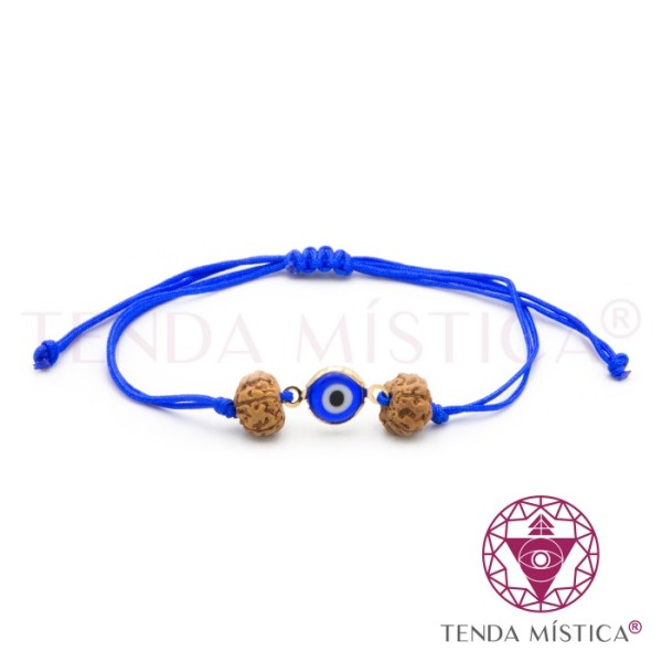 Pulseira Rudra Fio Azul Olho Turco Azul
