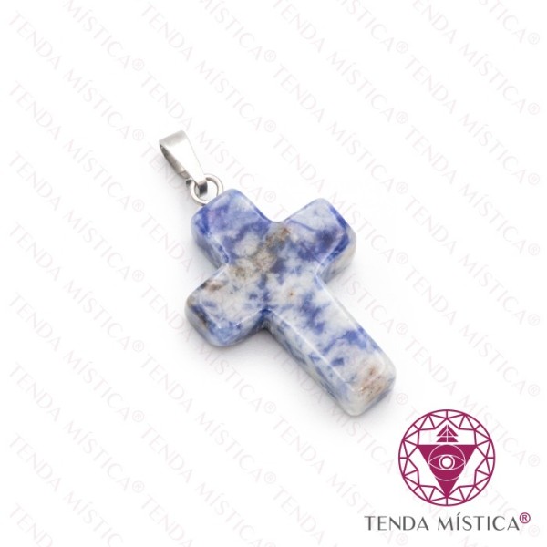 Pendente Cruz Sodalite