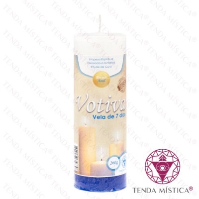 VELA VOTIVA 7 DIAS BRANCA/AZUL