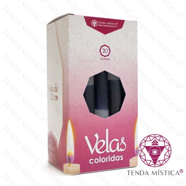 Velas 20cm Brancas e Pretas