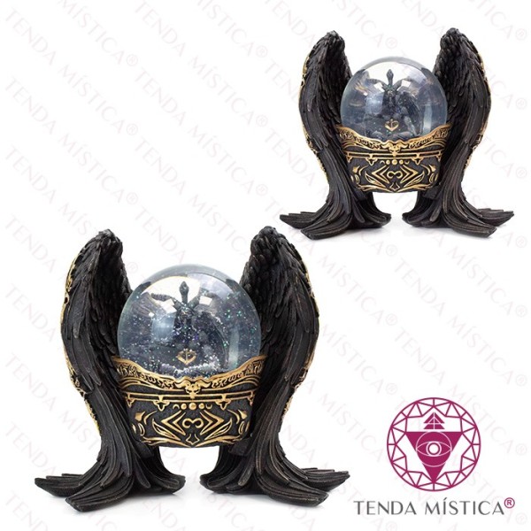 Imagem Bola Neve Baphomet Preto e Dourado