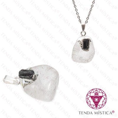 PENDENTE Q.CRISTAL ROLADO C/ TURMALINA