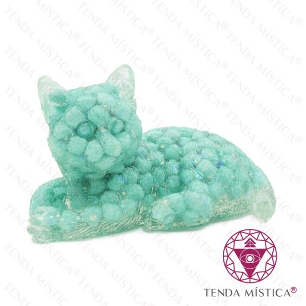 Orgonite Gato Quartzo Verde