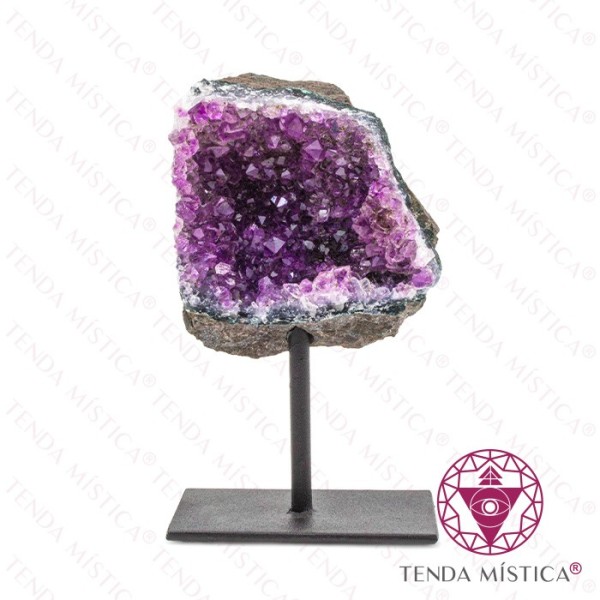 Ametista Drusa Base Metal 6x8cm