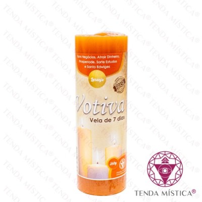 VELA VOTIVA 7 DIAS LARANJA