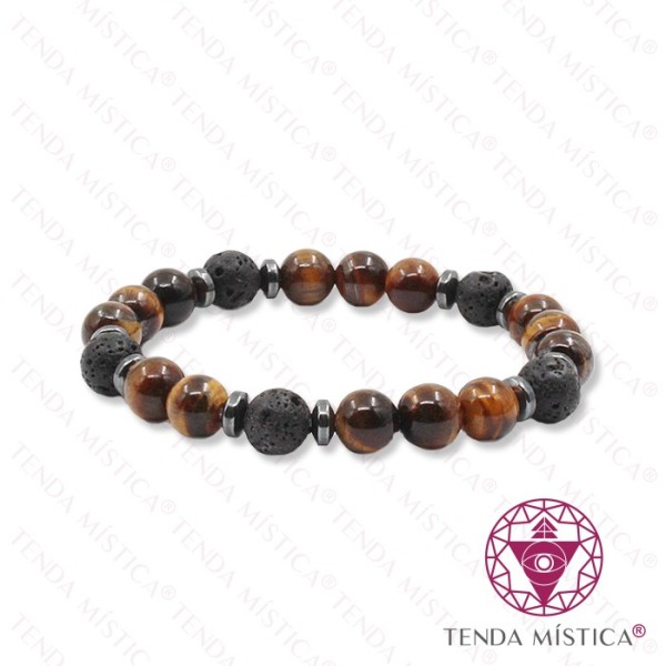 Pulseira Olho de Tigre Vulcânica 8mm